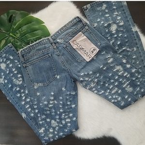LF Carmar Distressed Raw Edge Jeans Size 25
